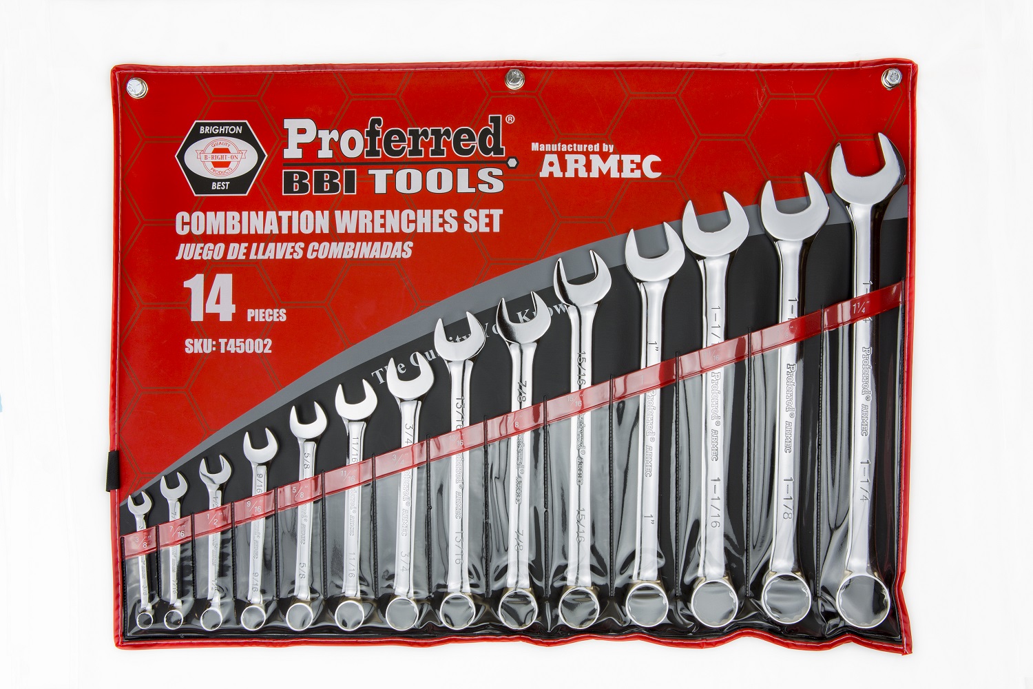 PROFERRED COMBINATION WRENCH SET 3/8 - 1 1/4'' 14 PIECE SET